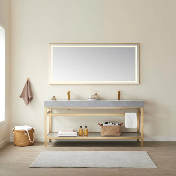 Sintered Stone Top - 72"- with grey mirror